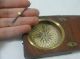 Antique Early 19thc Mahogany Personal Travel Pocket Compass Nr Primitives photo 5