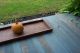 Early Old Wooden Tray Shelf Farm Country Rustic Vintage Red Long Shelf Other photo 1