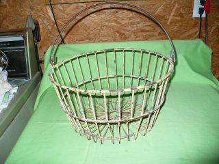 Vintage Wire Egg Basket photo