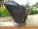 Vintage Coal Bucket Ash Bucket Black Scuttle Pail Fireplace Galvanized Tole Primitives photo 3