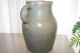 Antique Rare Stoneware Salt Glaze Pitcher Grey / Cobalt Blue Holds 11 Cups Primitives photo 9