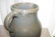Antique Rare Stoneware Salt Glaze Pitcher Grey / Cobalt Blue Holds 11 Cups Primitives photo 11