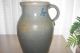 Antique Rare Stoneware Salt Glaze Pitcher Grey / Cobalt Blue Holds 11 Cups Primitives photo 4