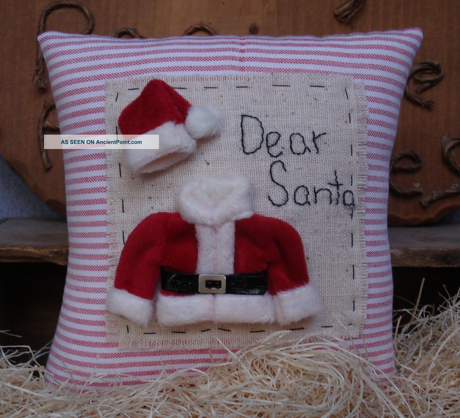 Primitive Christmas Dear Santa Suit Bowl Fillers Ornies Primitives photo