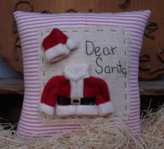 Primitive Christmas Dear Santa Suit Bowl Fillers Ornies photo