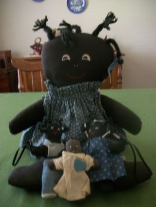 4 Black Dolls - Mother,  Children And Baby photo