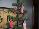 Tall Primitive Christmas Tree W/red & White Stockings Primitives photo 2