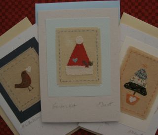 Special Offer Three Hand - Stitched Cards By Helen Drewett Low Start Price photo