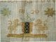 1820 Stunning Dutch Sampler Amsterdam Coat Of Arms House Windmill Angels Crown Samplers photo 1