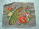 Vintage (1930s/40s) Completed Needlepoint Tapestry Peacock And Flowers Gorgeous Tapestries photo 2