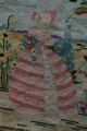 Vintage Completed Tapestry,  Crinoline Lady In Garden,  Good Size Tapestries photo 1