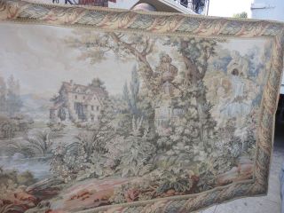 Classic European Renaissance Landscape Jacquard Woven Tapestry Wall Hanging photo