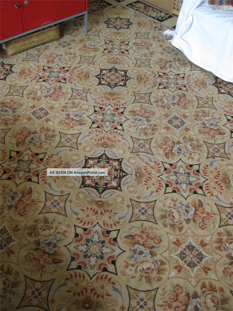 19th Century French Aubusson Needlepoint Rug Carpet - 11 ' 10 