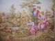 Antique/vintage Woven Tapestry Boucher Courting Rural Scene 37 