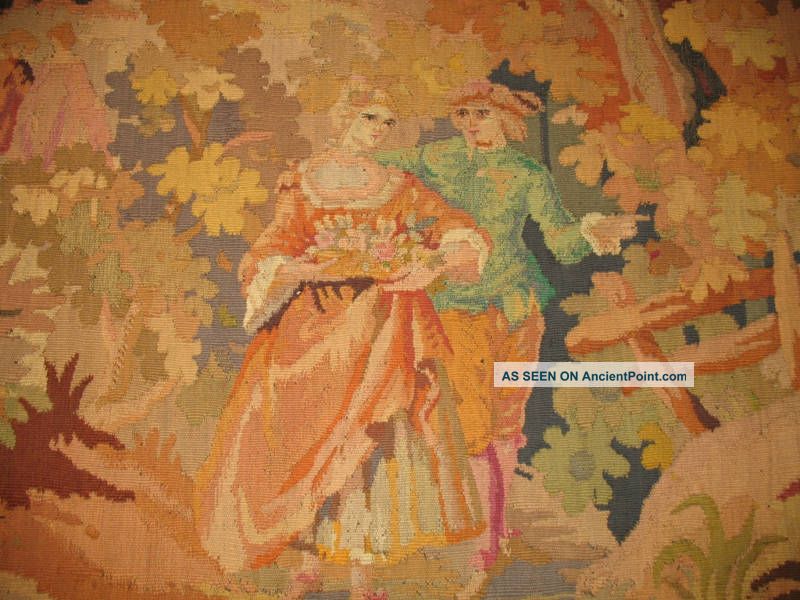 Antique 20th Century Belgium Tapestry Handloomed 6x7 Tapestries photo