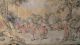 Antique French Large Thick - Weave Noblemen & Women Dogs Garden 23 X 69 Ins. Tapestries photo 2