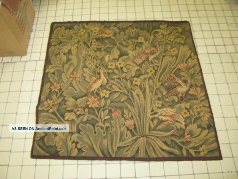 Antique Flemish Tapestry Silk & Wool 32 