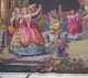 Antique/vintage Belgian Woven Tapestry Victorian Scene In The Night Garden 56x20 Tapestries photo 3