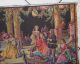 Antique/vintage Belgian Woven Tapestry Victorian Scene In The Night Garden 56x20 Tapestries photo 7