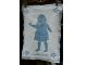 Old Blue Tapestry Antique Doll Picture Dollie Sevens Tapestries photo 1