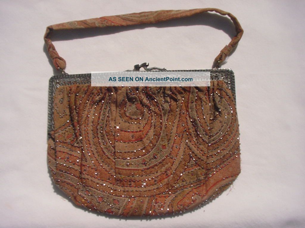 Vintage Paisley Bag With Beads Tapestries photo