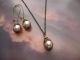 Champagne Debut Pearls Vintage Antique Shabby Topaz Crystal Handmade Earrings Tapestries photo 10