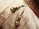 Champagne Debut Pearls Vintage Antique Shabby Topaz Crystal Handmade Earrings Tapestries photo 8