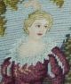 Antique Completely Needlepoint Scenic Oval Tapestry&antique Frame 30x24 Tapestries photo 5