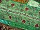 Green Beaded Sari Large Wall Hanging Ethnic Vintage Sari Tapestry Home Decor Tapestries photo 2