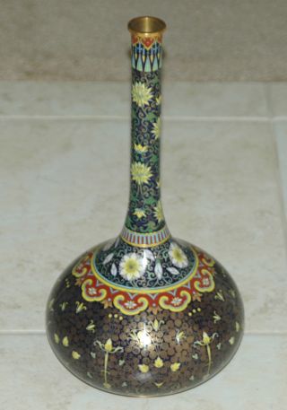 Chinese Large Cloisonne Vase Patterns 19th Century China Antique Vintage Orignl photo