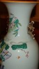 Huge Antique Chinese Porcelain Famille Rose Poem Vase 19th Century Rare Vases photo 6