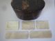 5 Carved Mother Of Pearl Gaming Counters Chips With Heraldic Armourial Crest Box Other photo 2