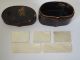 5 Carved Mother Of Pearl Gaming Counters Chips With Heraldic Armourial Crest Box Other photo 5