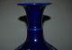 Outstanding Chinese Navy Blue Famille Rose Porcelain Wealth Peony Vases Qianlong Vases photo 1