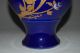 Outstanding Chinese Navy Blue Famille Rose Porcelain Wealth Peony Vases Qianlong Vases photo 3