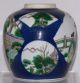 19th Century Chinese Famille Verte & Powder Blue Jar - Kangxi Double Circle Mark Vases photo 1