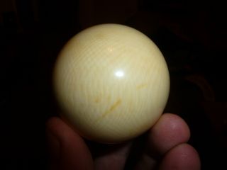 Faux Ivory Billiard Ball Medium / Large Size 113g C19th Natural Cross Hatching photo
