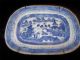 Antique Export Mini Chinese Porcelain Blue And White Canton Platter Ca 18 - 19th C Vases photo 11