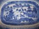 Antique Export Mini Chinese Porcelain Blue And White Canton Platter Ca 18 - 19th C Vases photo 1