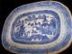 Antique Export Mini Chinese Porcelain Blue And White Canton Platter Ca 18 - 19th C Vases photo 6