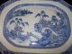 Large Antique Chinese Export Porcelain Blue And White Canton Platter 18 - 19th C Vases photo 2