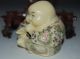Rare Chinese Bone Powder Statues Buddha Depicting Color Clothes Nr Other photo 3