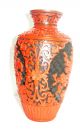 100% Old 1950s Red Cinnabar Lacquer Chinese Carved Vase Blue Cloisonne Vases photo 9