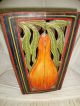 1937 ' S Old Rare Vintage Painted Carving Basket Folding India photo 1