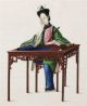 Fine Chinese Rice Pith Paper Painting Of Lady Seated At A Table 19thc Paintings & Scrolls photo 2
