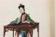 Fine Chinese Rice Pith Paper Painting Of Lady Seated At A Table 19thc Paintings & Scrolls photo 4