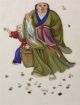Fine Chinese Rice Pith Paper Painting Of Figures And Scattered Flowers 19thc Paintings & Scrolls photo 3