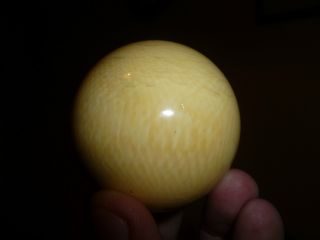 Faux Ivory Billiard Ball Large Full Size 140g C19th Natural Cross Hatching photo