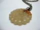 2 Vintage/antique Large Hand Carved Jade Dragon Pendant Medallion & Chain Other photo 2