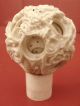 Vintage Antique Large Chinese Ox Bone Finely Carved Dragon Puzzle Ball & Stand Other photo 5